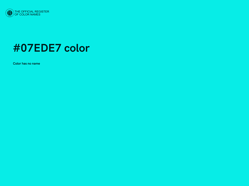 #07EDE7 color image