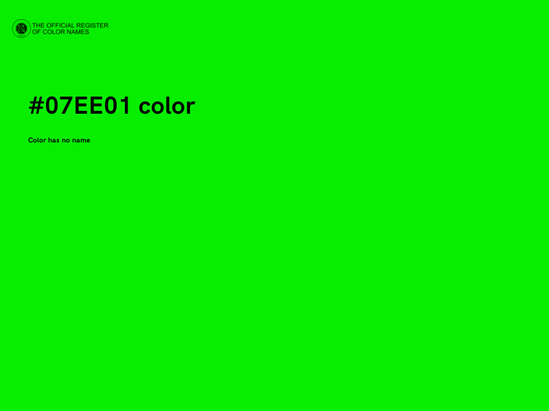 #07EE01 color image