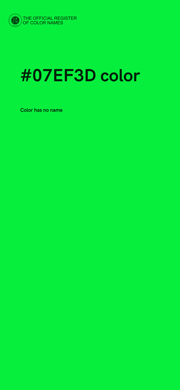 #07EF3D color image