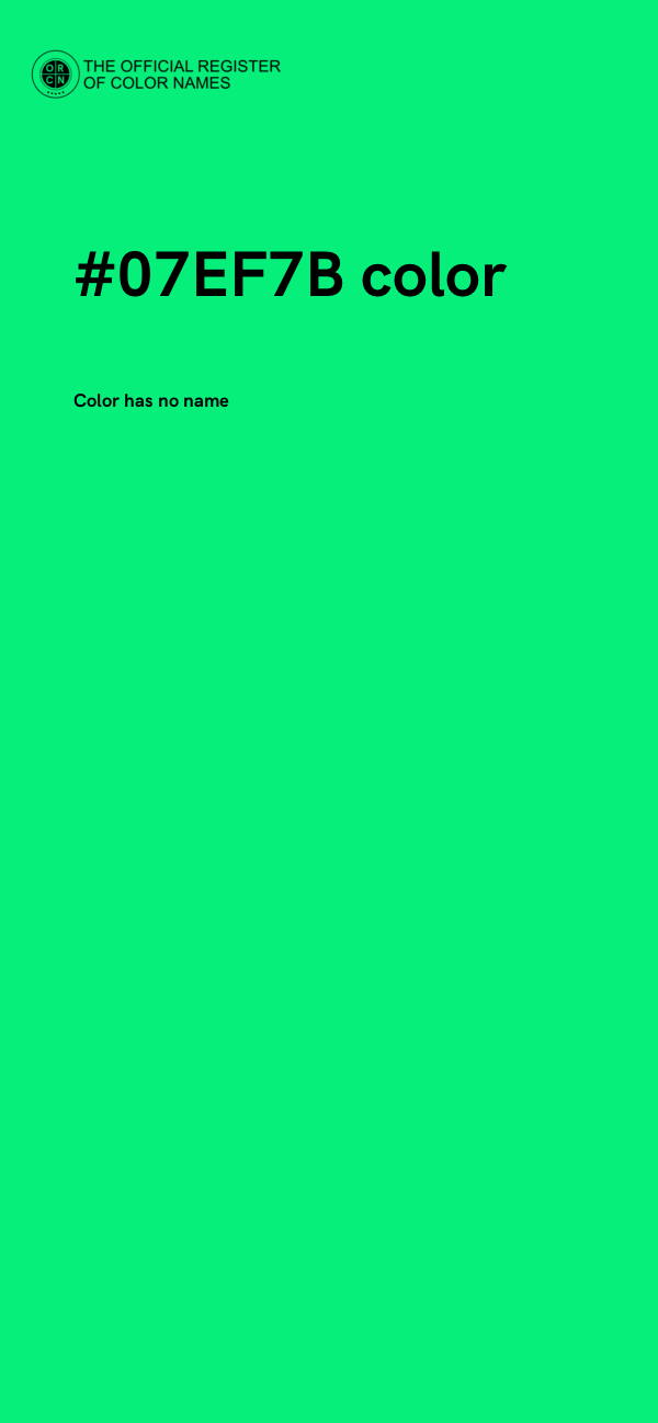 #07EF7B color image