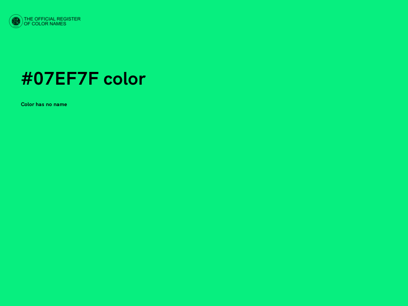 #07EF7F color image