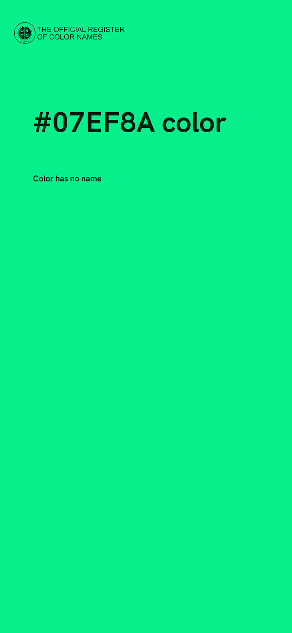 #07EF8A color image