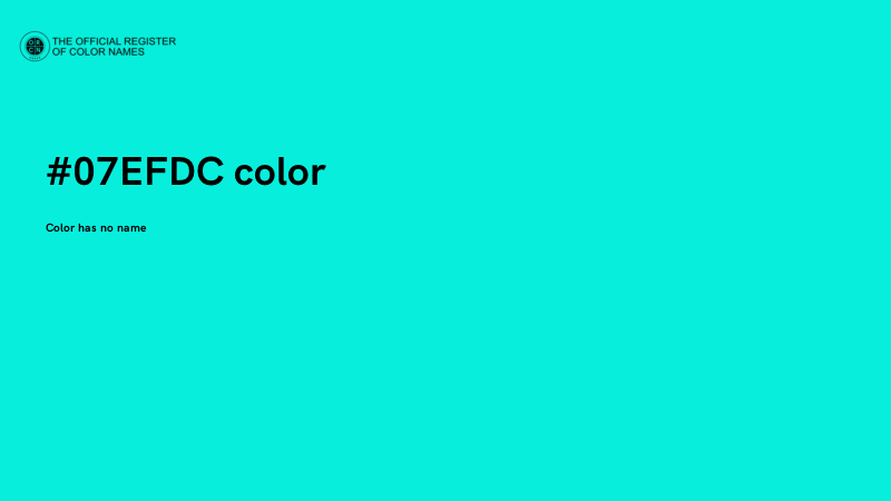#07EFDC color image