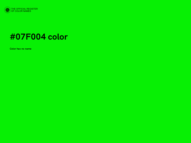 #07F004 color image