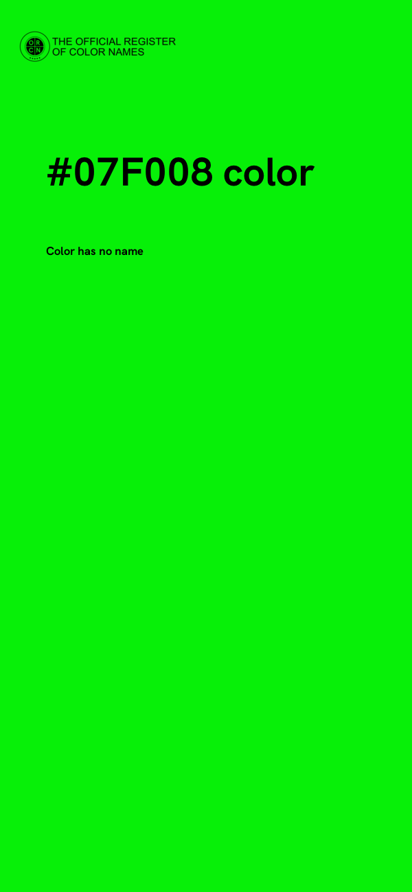 #07F008 color image