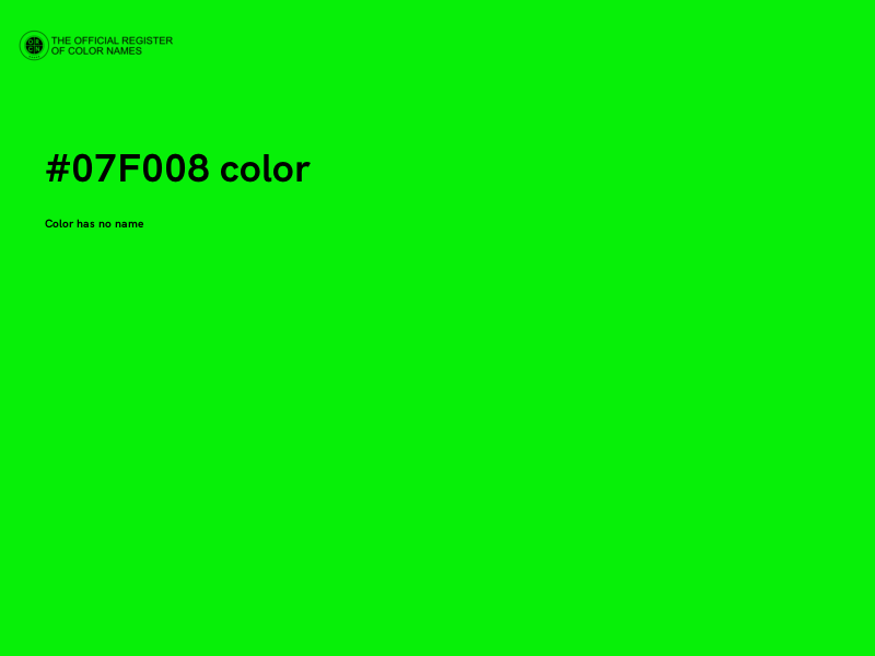 #07F008 color image