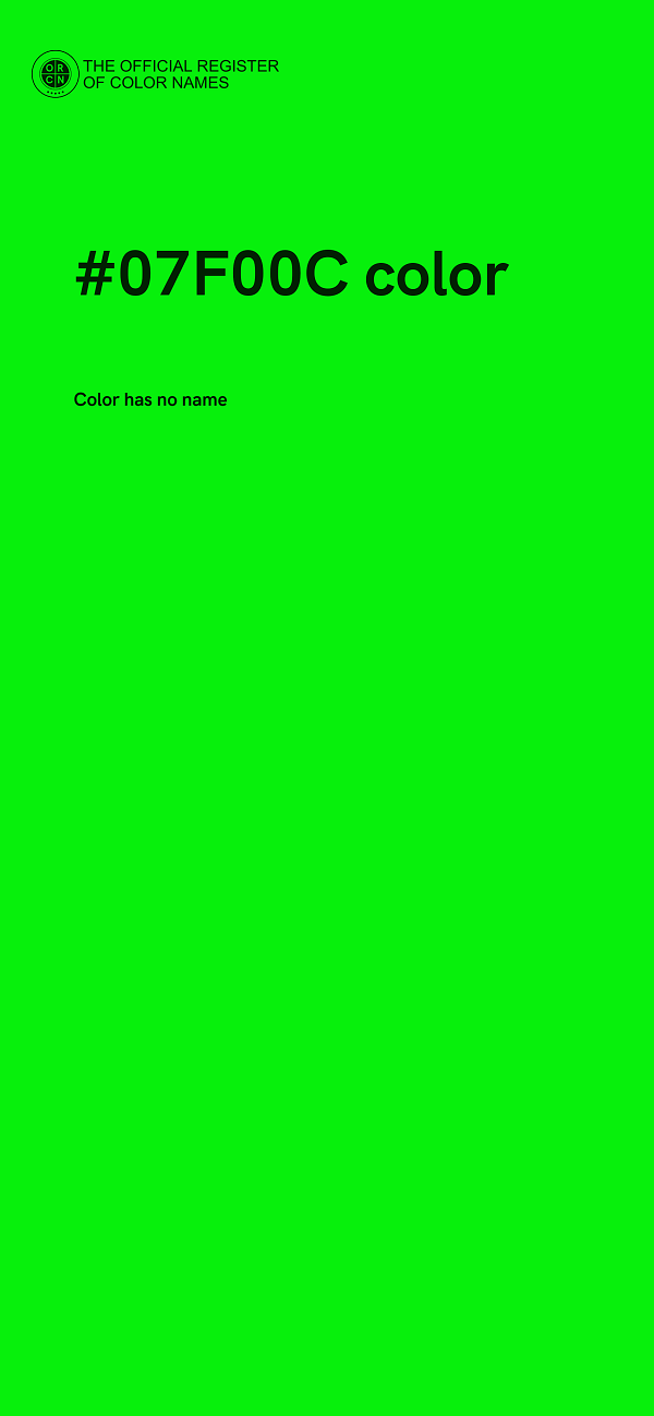 #07F00C color image