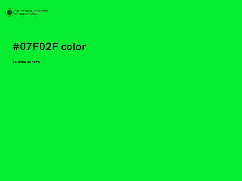 #07F02F color image