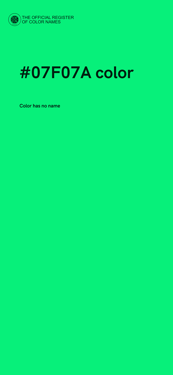 #07F07A color image