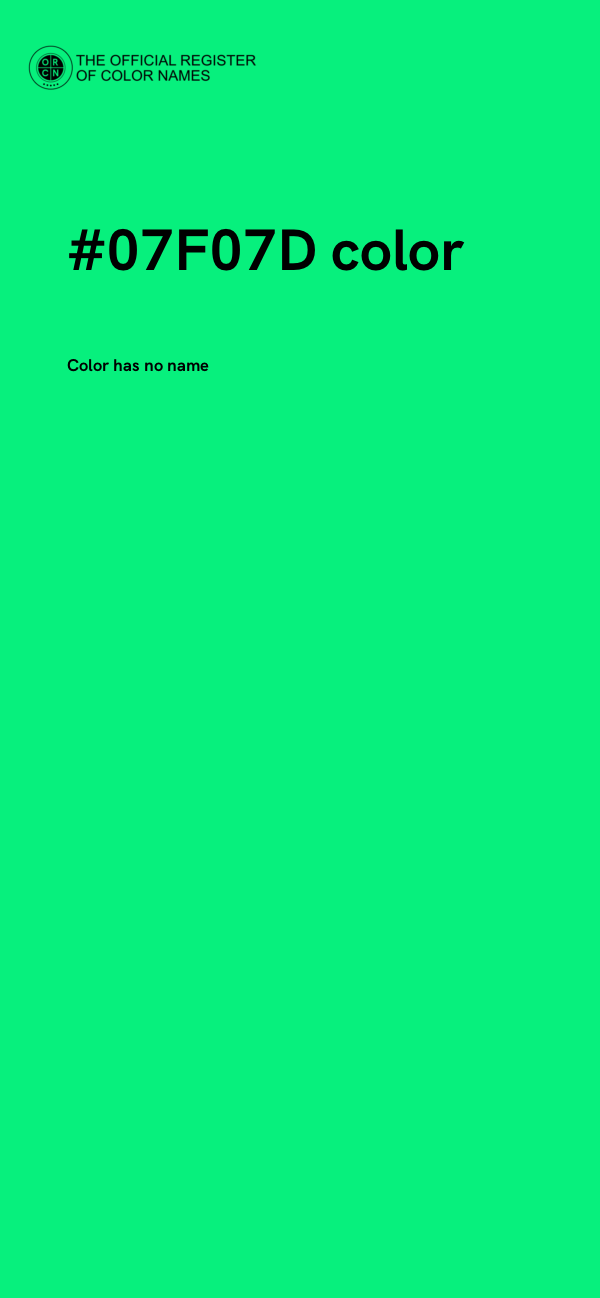 #07F07D color image