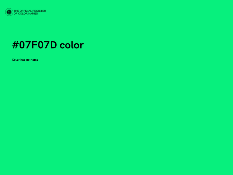 #07F07D color image