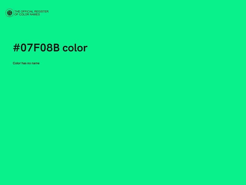 #07F08B color image