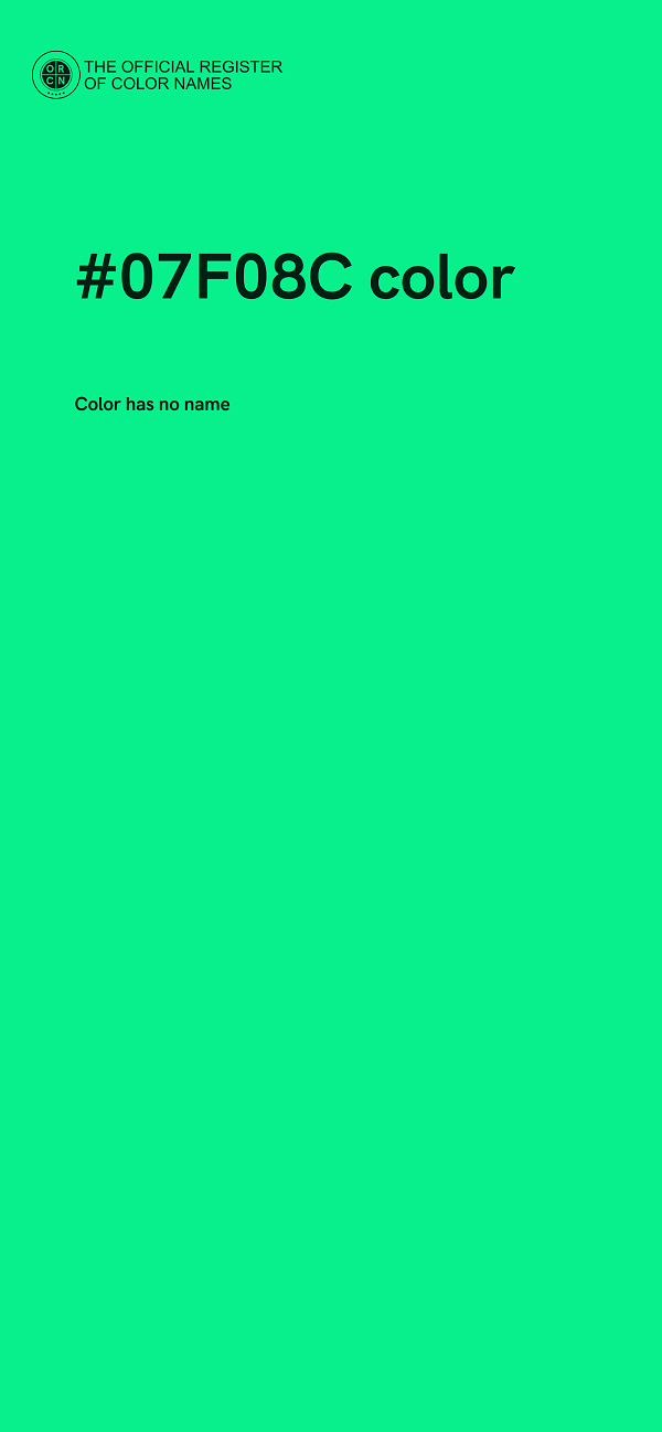 #07F08C color image