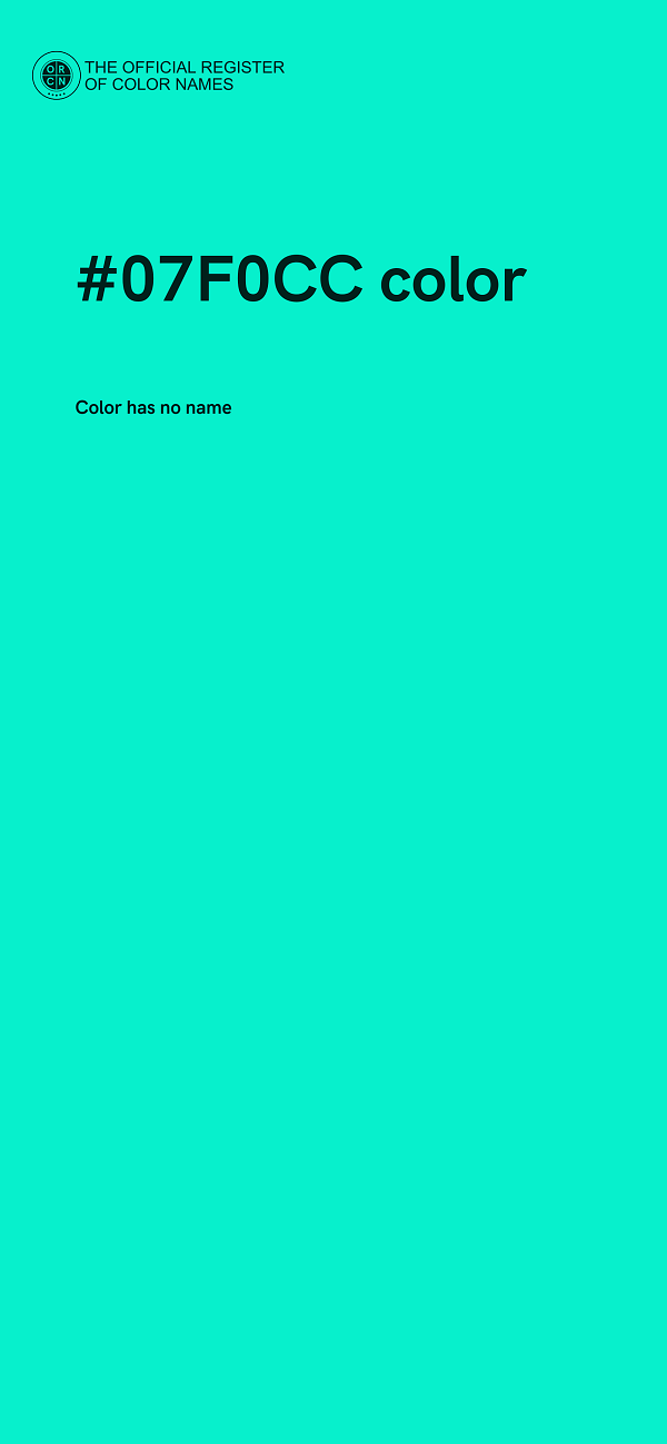 #07F0CC color image