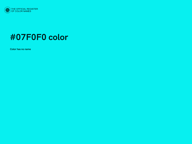 #07F0F0 color image