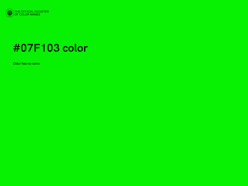 #07F103 color image