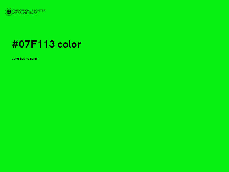 #07F113 color image