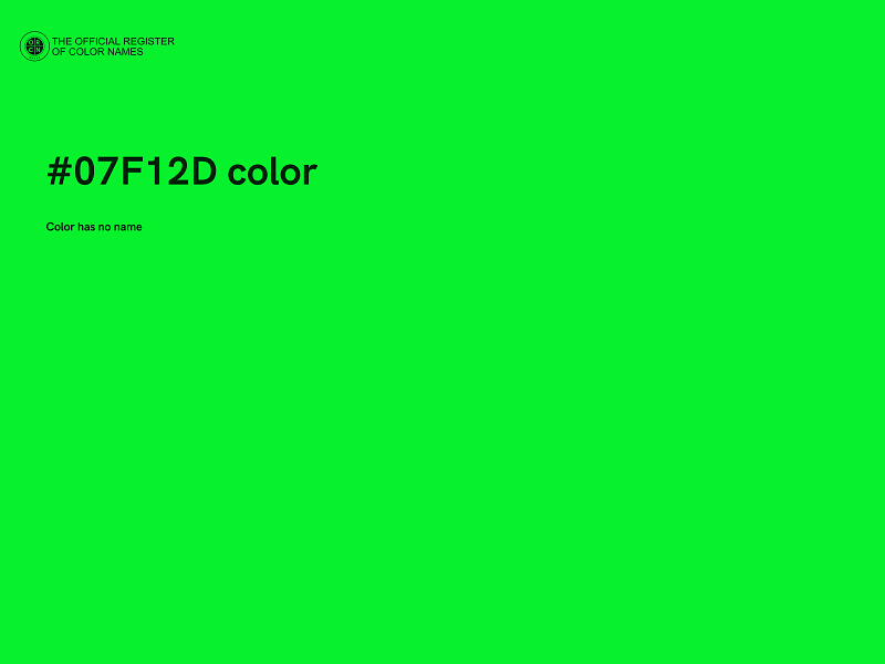 #07F12D color image