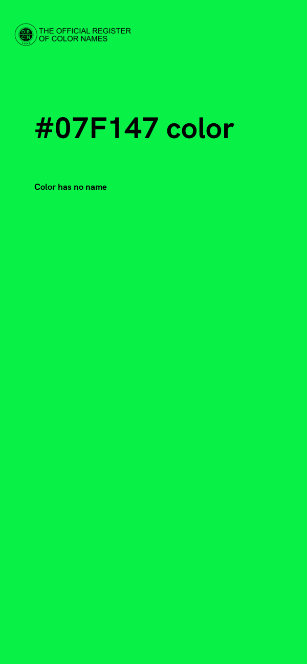 #07F147 color image