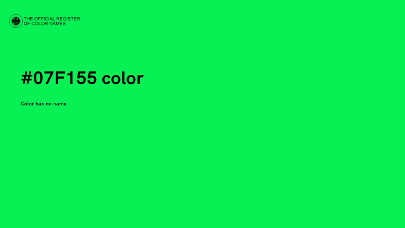 #07F155 color image