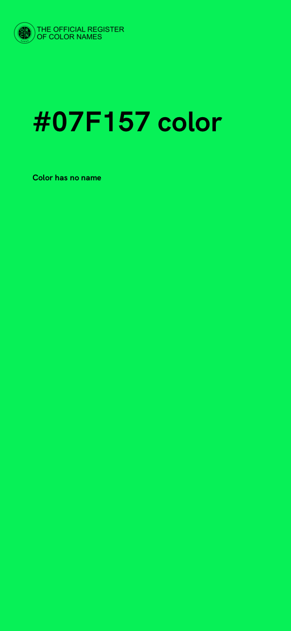 #07F157 color image