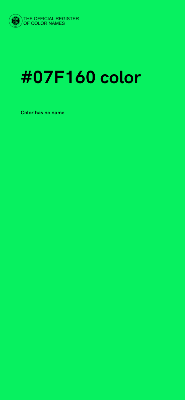 #07F160 color image