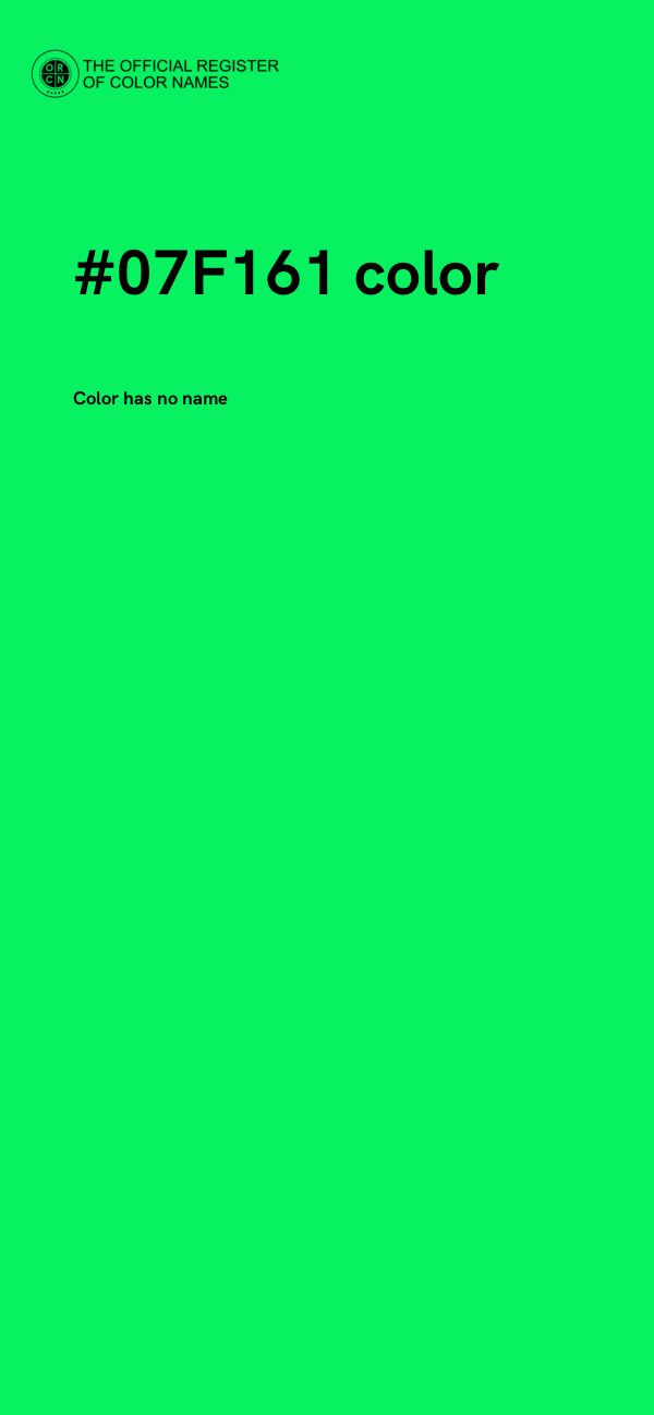 #07F161 color image