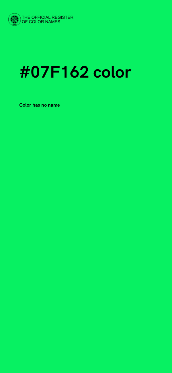 #07F162 color image