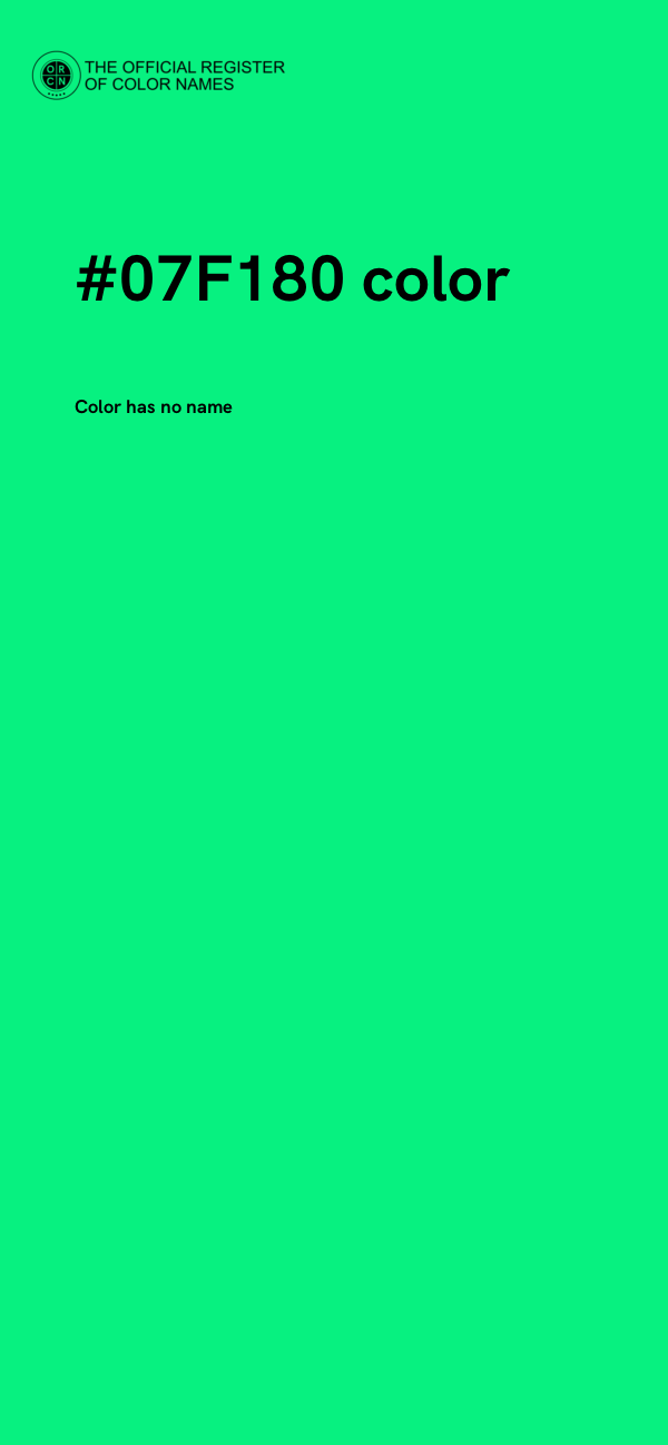 #07F180 color image