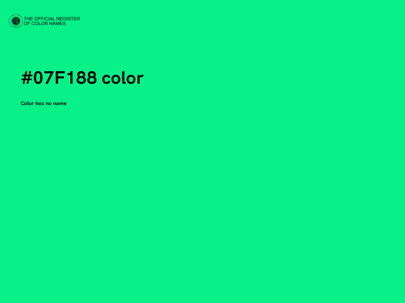#07F188 color image