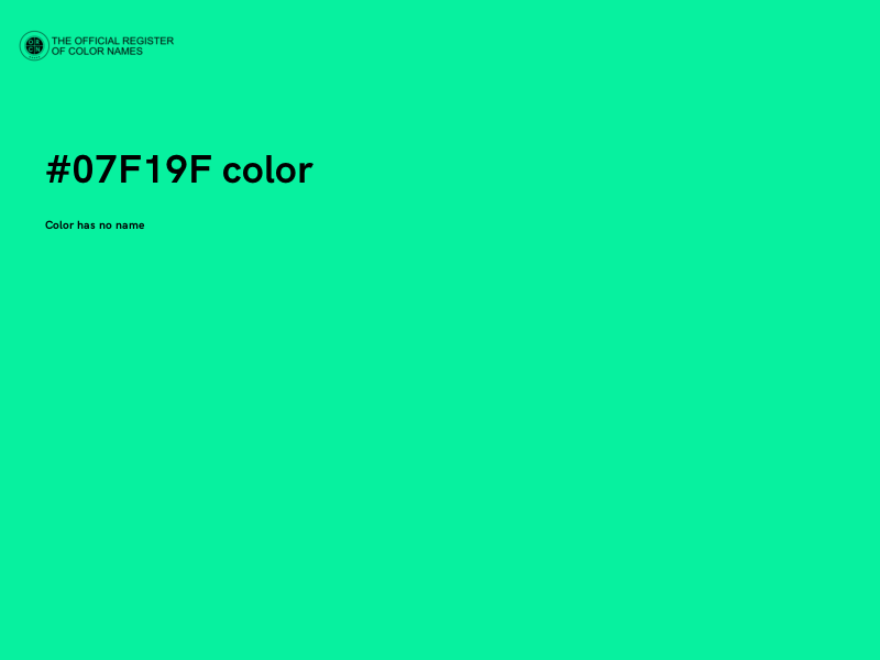 #07F19F color image