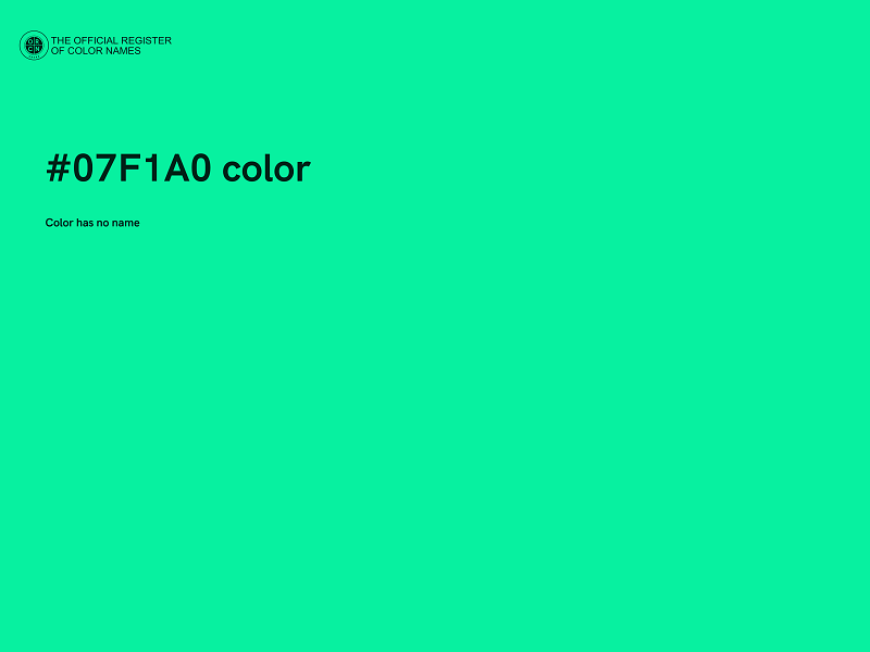 #07F1A0 color image