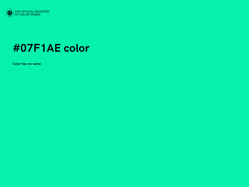 #07F1AE color image