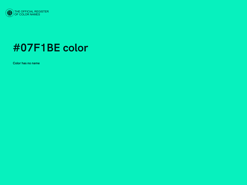 #07F1BE color image