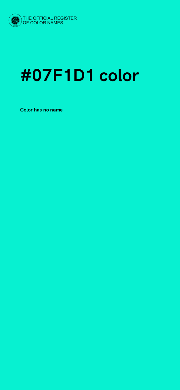 #07F1D1 color image