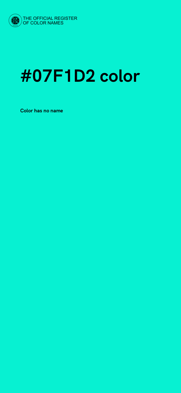 #07F1D2 color image