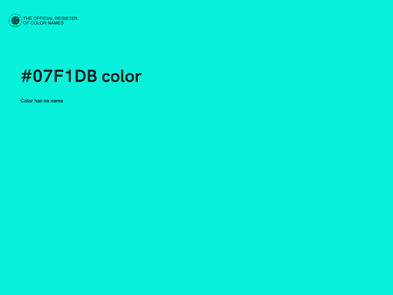 #07F1DB color image