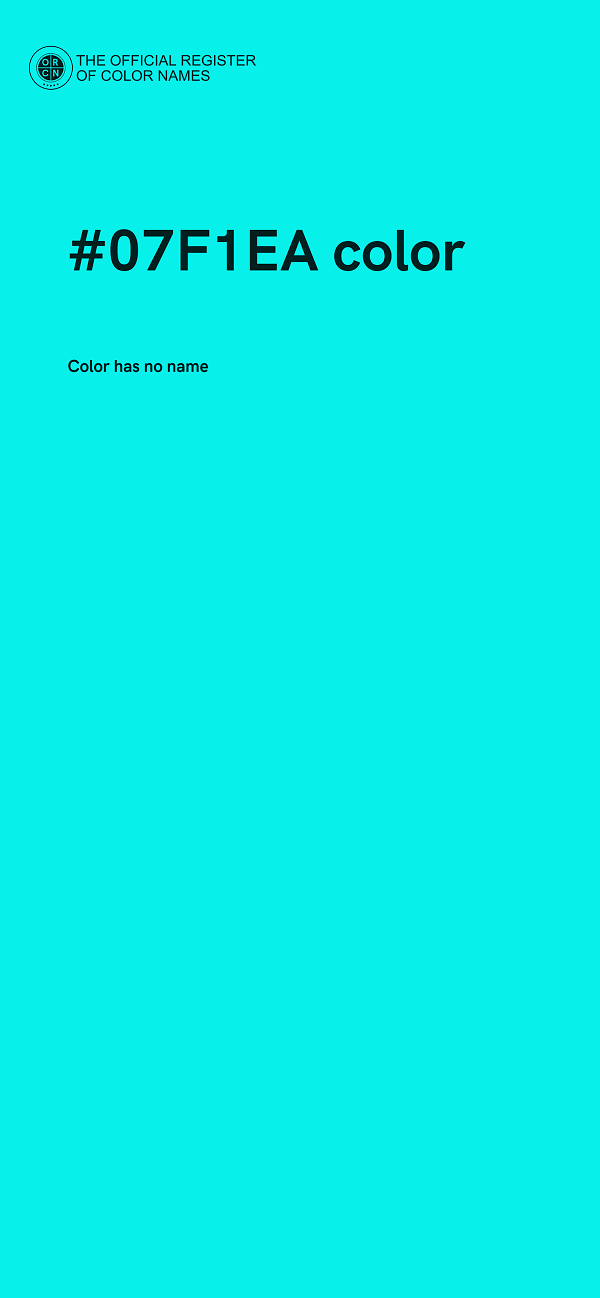 #07F1EA color image