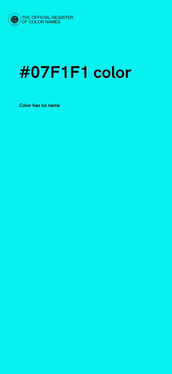 #07F1F1 color image