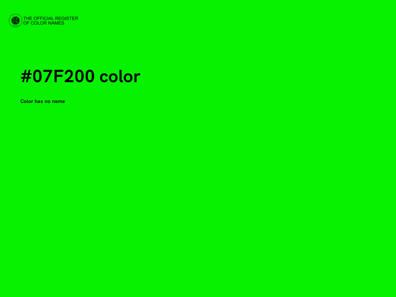 #07F200 color image