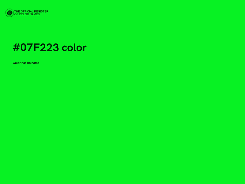 #07F223 color image