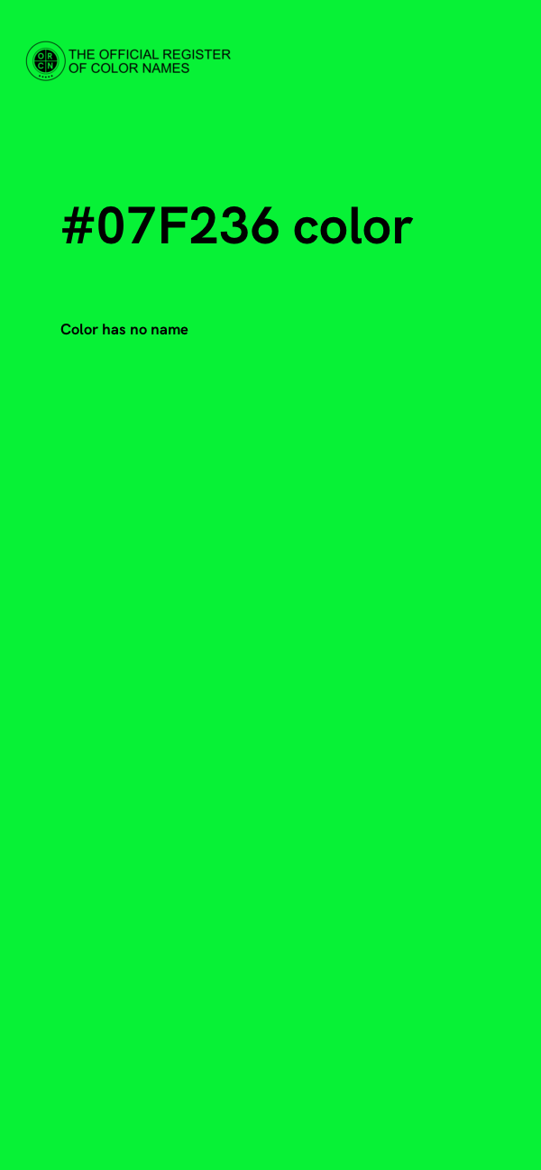 #07F236 color image