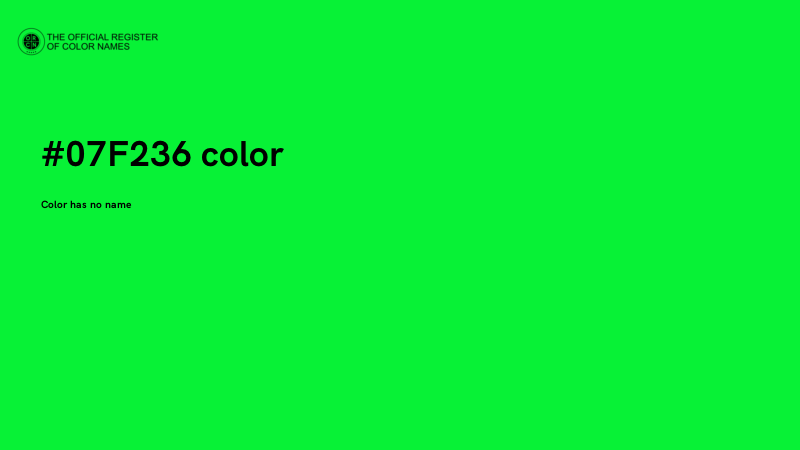 #07F236 color image