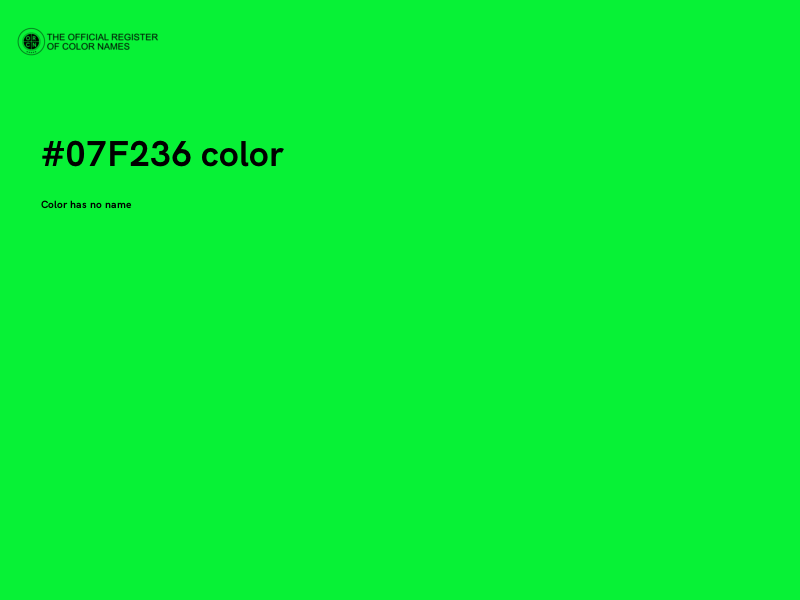 #07F236 color image
