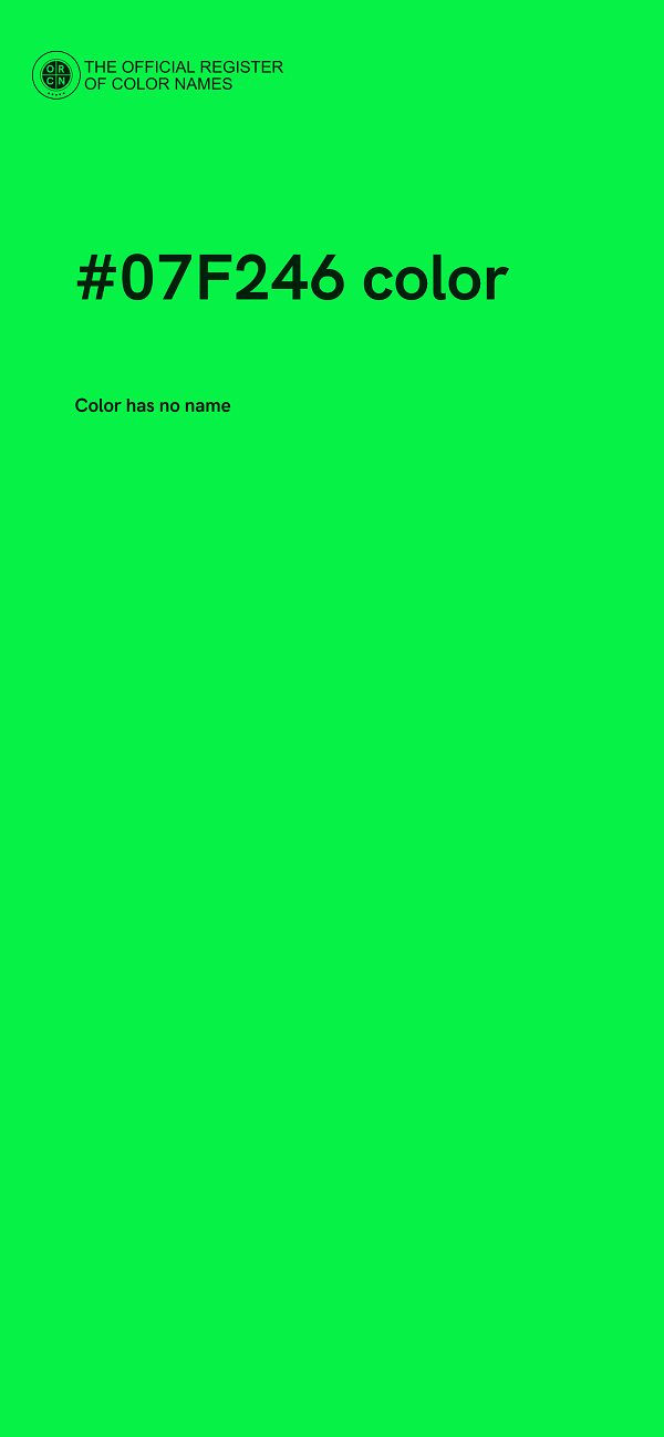 #07F246 color image
