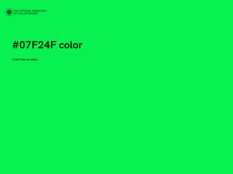 #07F24F color image
