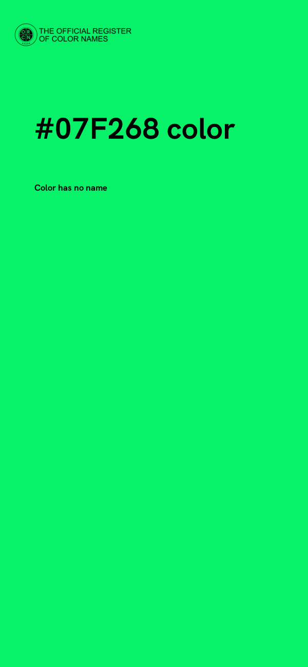 #07F268 color image
