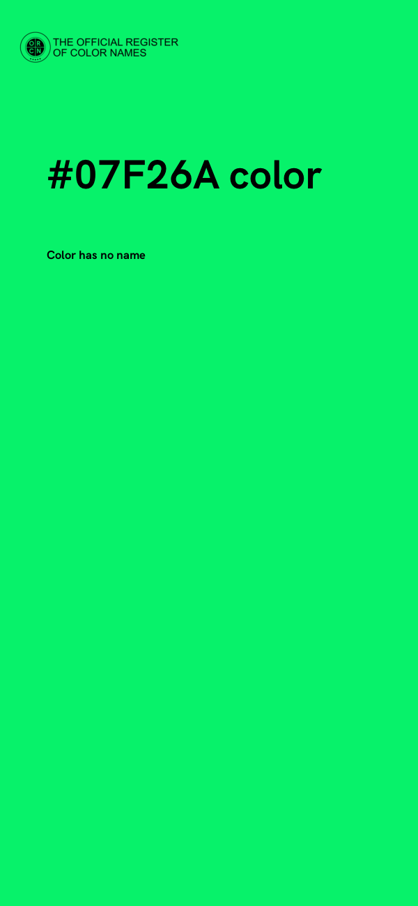 #07F26A color image