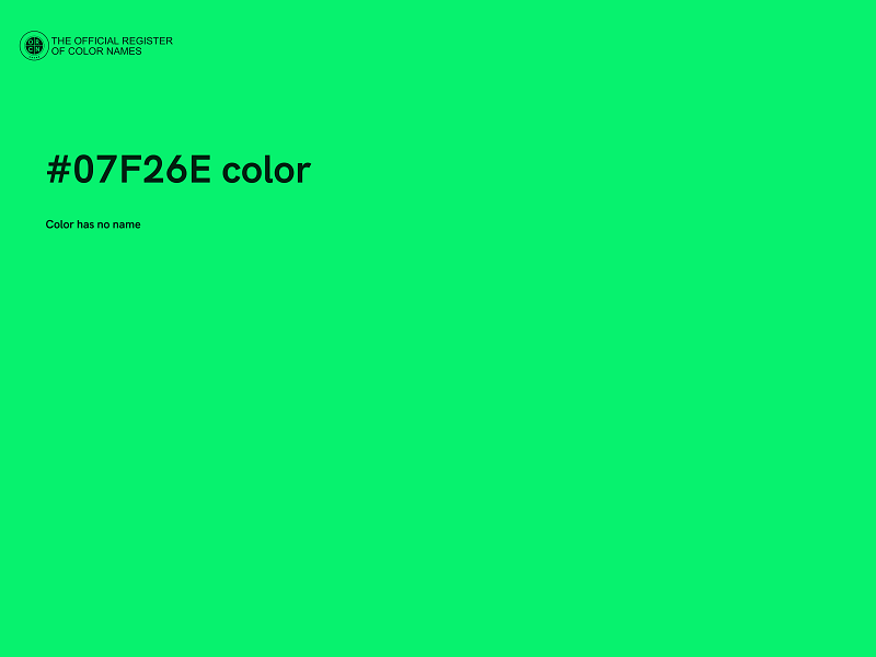 #07F26E color image