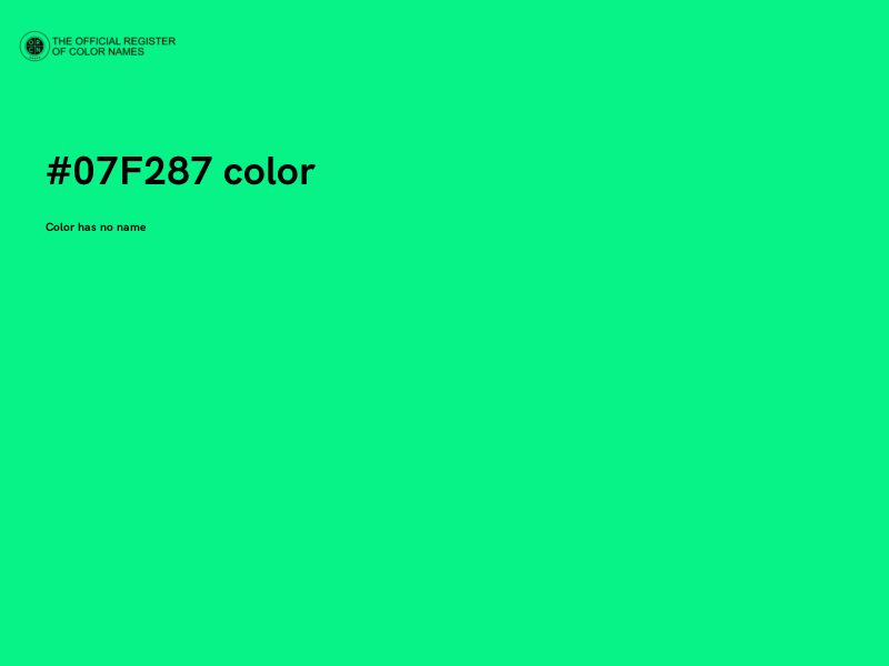 #07F287 color image
